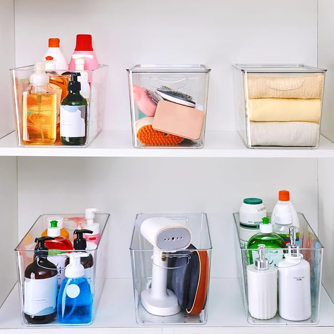 theaoo XLarge Clear Storage Bins with Lids, Stackable Containers, 4 Pack - Image 5