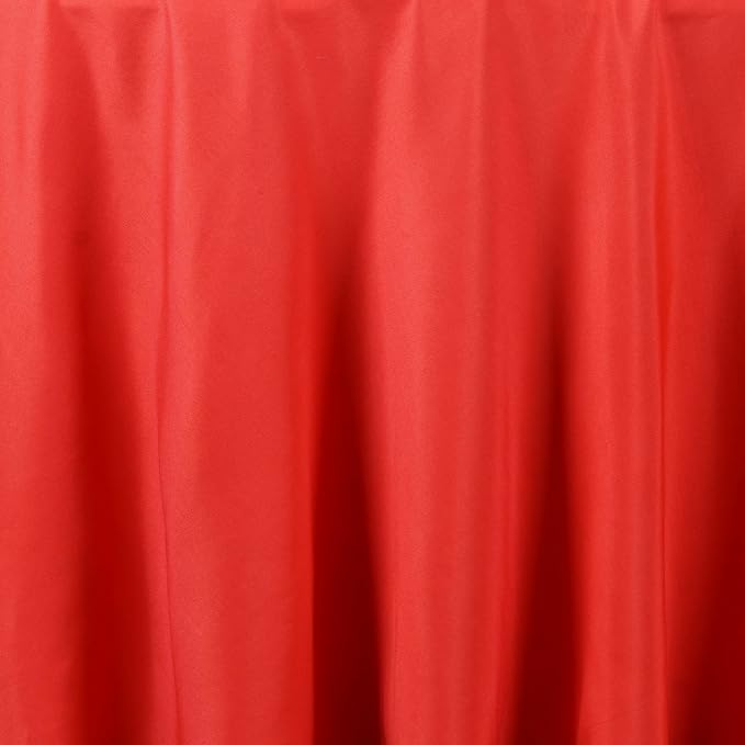 Balsa Circle 10 pcs 108 inch Red Round Washable Polyester Easy-Care Tablecloth for Indoor and Outdoor Bridal Shower Wedding Table Buffet Table Parties Events Kitchen Dining - Image 3