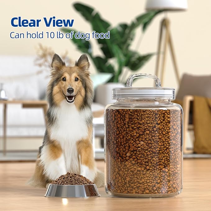 3 Gallon Glass Jar with Airtight Lid, Wide Mouth Large Glass Container | 5.7" Wide Mouth, Glass Canister, Easy-Grip Lid, Heavy Duty Glass, Cookie Jar, Pantry Storage for Flour, Sugar, Dog Treats - Image 4