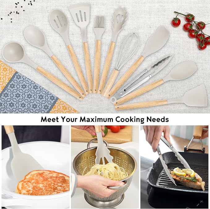 19PCS White Kitchen Cooking Utensils Set Kitchen Tools Set - Image 3