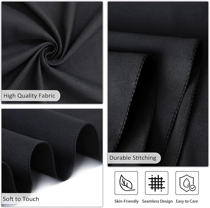 12 Pack Black Tablecloths Rectangle 60 x 102 Inch for 6 Foot Tables - Image 5