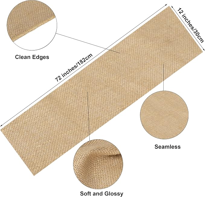 6-Pack Burlap Table Runners 12 x 72 Inches – Natural Jute Rustic Farmhouse Table Decor for Kitchen, Dining, Thanksgiving, Fall Parties & Crafts - Image 3