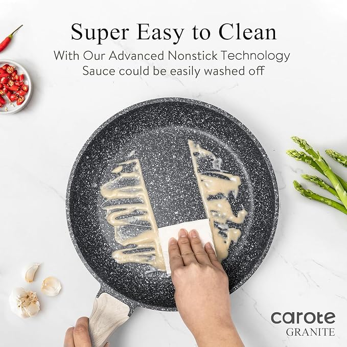 CAROTE Nonstick Cookware Sets, Pots and Pans Set, 14pcs - Image 4