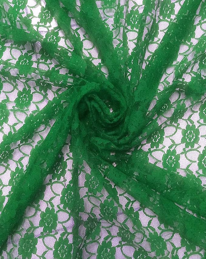 VDS Pack of 25 Floral Lace Table Runners Centerpiece Cloth Linen for Wedding Bithday Graduation Engagement Ceremony Events Party Banquets Table Decoration (12x108 inch) (Green) - Image 3
