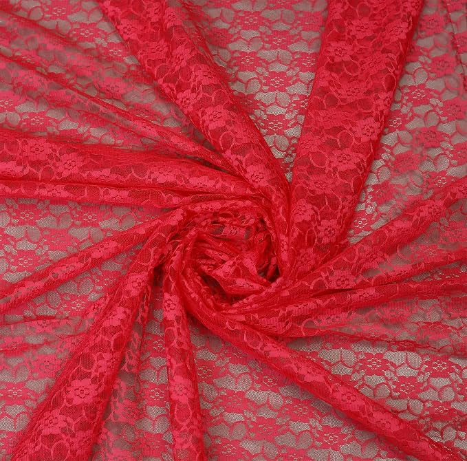 MDS Pack of 20 Wedding 12 x 108 inches Lace Table Runner for Wedding, Decorations for Birthday Parties, Banquets, Graduations, Engagements, and Runners fit Rectangle, Round Table- Red - Image 7