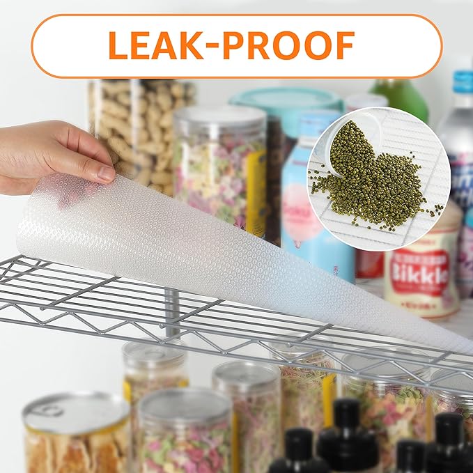 PABUSIOR Thicken Wire Shelf Liner: Transparent 11.5" W x 157" L Easy to Cut - Image 3