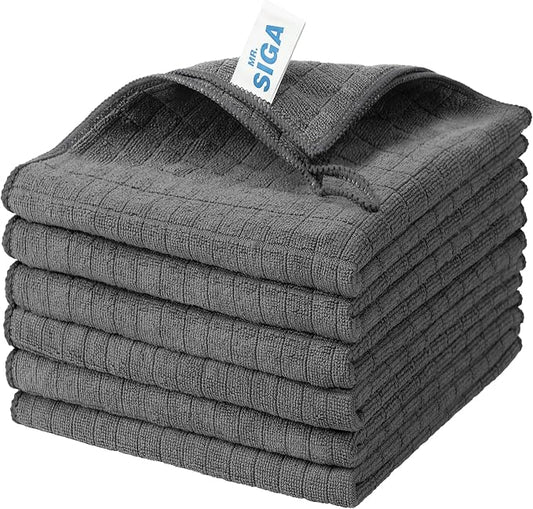 MR.SIGA Microfiber Cleaning Cloths, All Purpose Cleaning Towels, Pack of 6 by MRSIGA