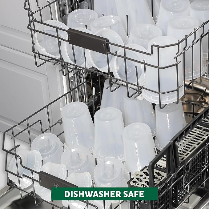 Freshware Food Storage Containers [50 Set] 16 oz Plastic Deli Containers with Lids, Slime, Soup, Meal Prep Containers | BPA Free | Stackable | Leakproof | Microwave/Dishwasher/Freezer Safe - Image 6