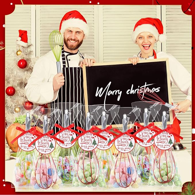 FoldTier 16 Sets 12 Inch Whisks Bulk DIY Fillable Whisk Gifts Colored Silicone Whisks for Cooking Heat Resistant Egg Beaters for Candy Holder Party Favors - Image 6