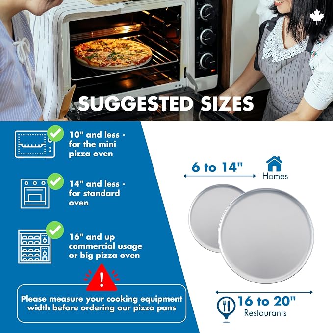 Norjac 14 Inch Pizza Pan, 6 Pack, Round Aluminum Pans, Baking Tray for Oven, Rust-Free, Durable & Long Lasting - Image 6