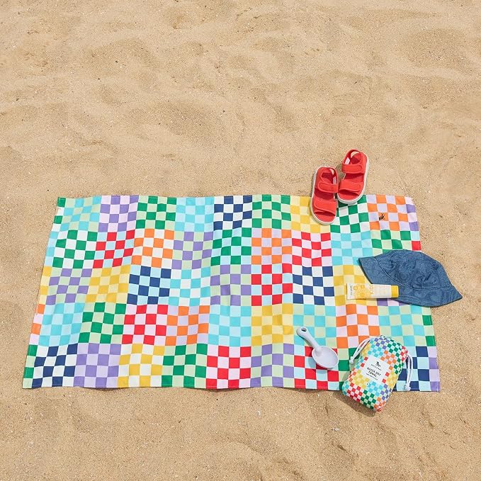 Dock & Bay Kid's Towel - Quick Dry, Sand Free - Compact, Lightweight - 100% Recycled - Includes Bag - Check Me Out - Large (160x90cm, 63x35) - Image 4