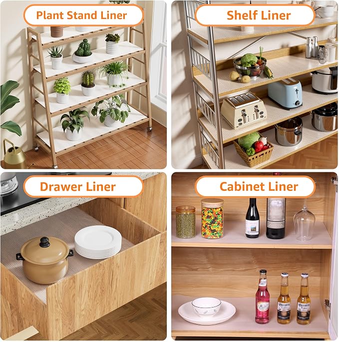 PABUSIOR Thicken Wire Shelf Liner: Transparent 11.5" W x 157" L Easy to Cut - Image 7