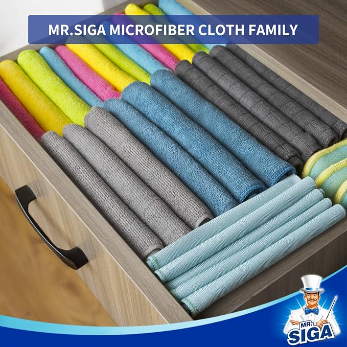 MR.SIGA Microfiber Cleaning Cloths, All Purpose Cleaning Towels, Pack of 6 - Image 7