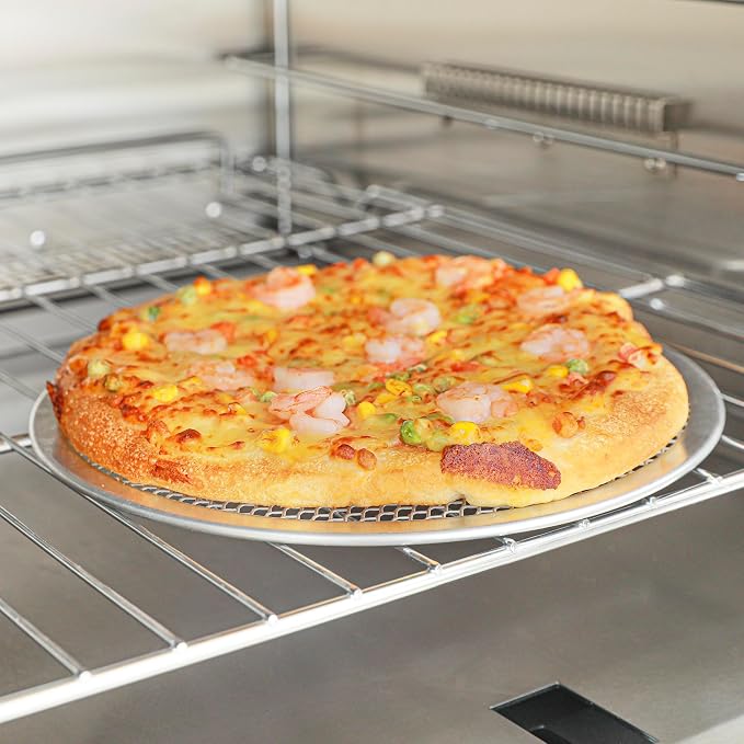 Restaurantware 10 Inch Aluminum Pizza Screen Pack of 144 Mesh Baking Tool For Crispy Crust, Lightweight Stackable Seamless Rim Rust-Resistant Baking Screen, Reusable for Pizzerias, Home Oven Use - Image 7