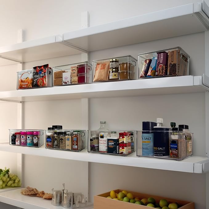 ClearSpace Pantry Storage Bins with Lids for Kitchen & Fridge, 8 Pack | Clear storage bins with lids keep pantry, fridge, and cabinets organized while protecting food and maximizing storage space - Image 5