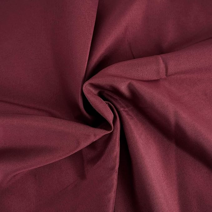 Balsa Circle 6 pcs 108 inch Burgundy Round Polyester Tablecloths Fabric Table Cover Linens for Wedding Party Banquet Reception Events Kitchen Dining - Image 2