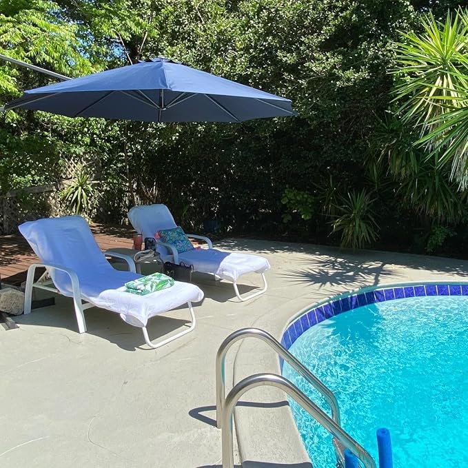 BC BARE COTTON Chaise Lounge Cover, Fitted Terry Cloth Turkish Cotton with Envelope Top, White, 90 x 29 Inches - Image 4