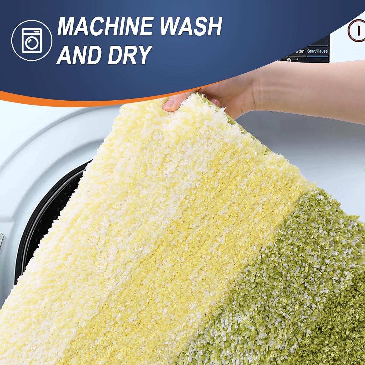 OLANLY Bathroom Rugs Mat 36x24, Extra Soft Absorbent Microfiber Bath Rugs, Rubber Backing, Quick Dry, Machine Washable Bath Mats for Bathroom Floor, Tub and Shower, Home Decor Accessories, Olive Green