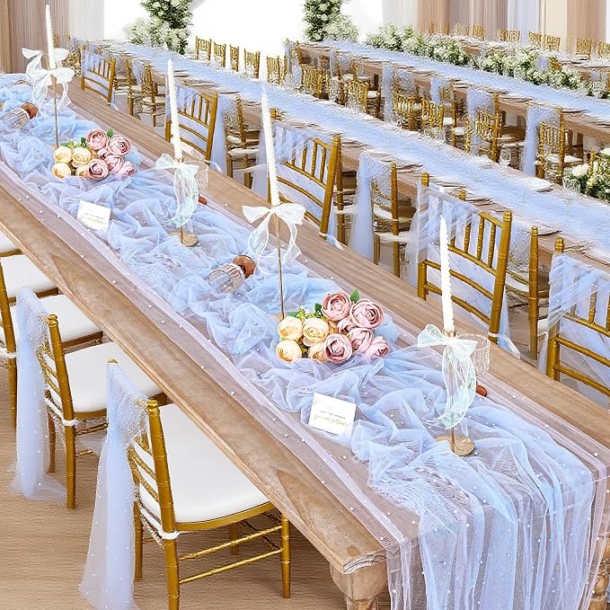 Pearl Table Runner Wedding Centerpieces 12pcs 10ft Pearl Table Decor - Image 5