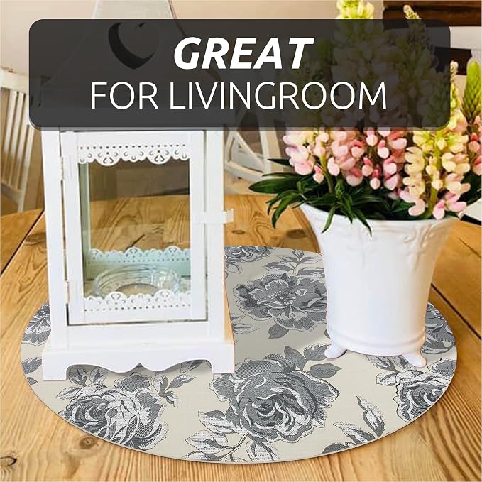 12X120 Inch Shelf Liner for Kitchen Cabinets, PVC Drawer Liner for Dresser Non-Slip Bathroom, Non-Adhesive Cabinet Liner Washable (Black Flower)(1 Roll) - Image 5