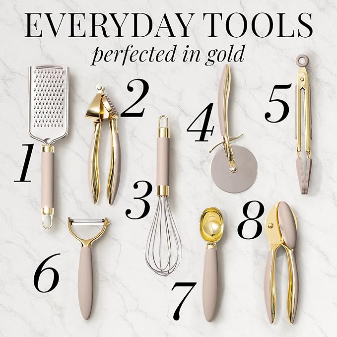 Styled Settings Beige and Gold Utensils Set, 23-Piece - Image 5