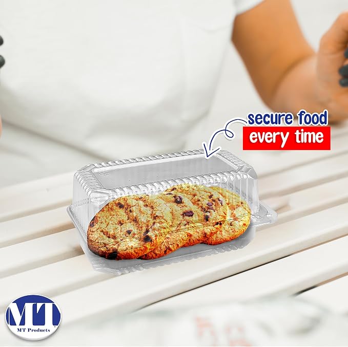 MT Products Clear Plastic Loaf Container 7.6" x 5.1" x 3.6" - Small Hoagie Container - Pack of 500 - Image 4