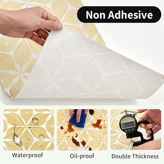 Shelf Liners for Kitchen Cabinets 17in x 20FT, Non Adhesive Cabinet Liner - Image 3