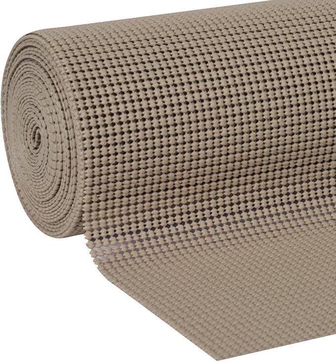 Duck Non-Adhesive Shelf Liner Select Grip EasyLiner, 12-inch x 20 Feet, Taupe - Image 2