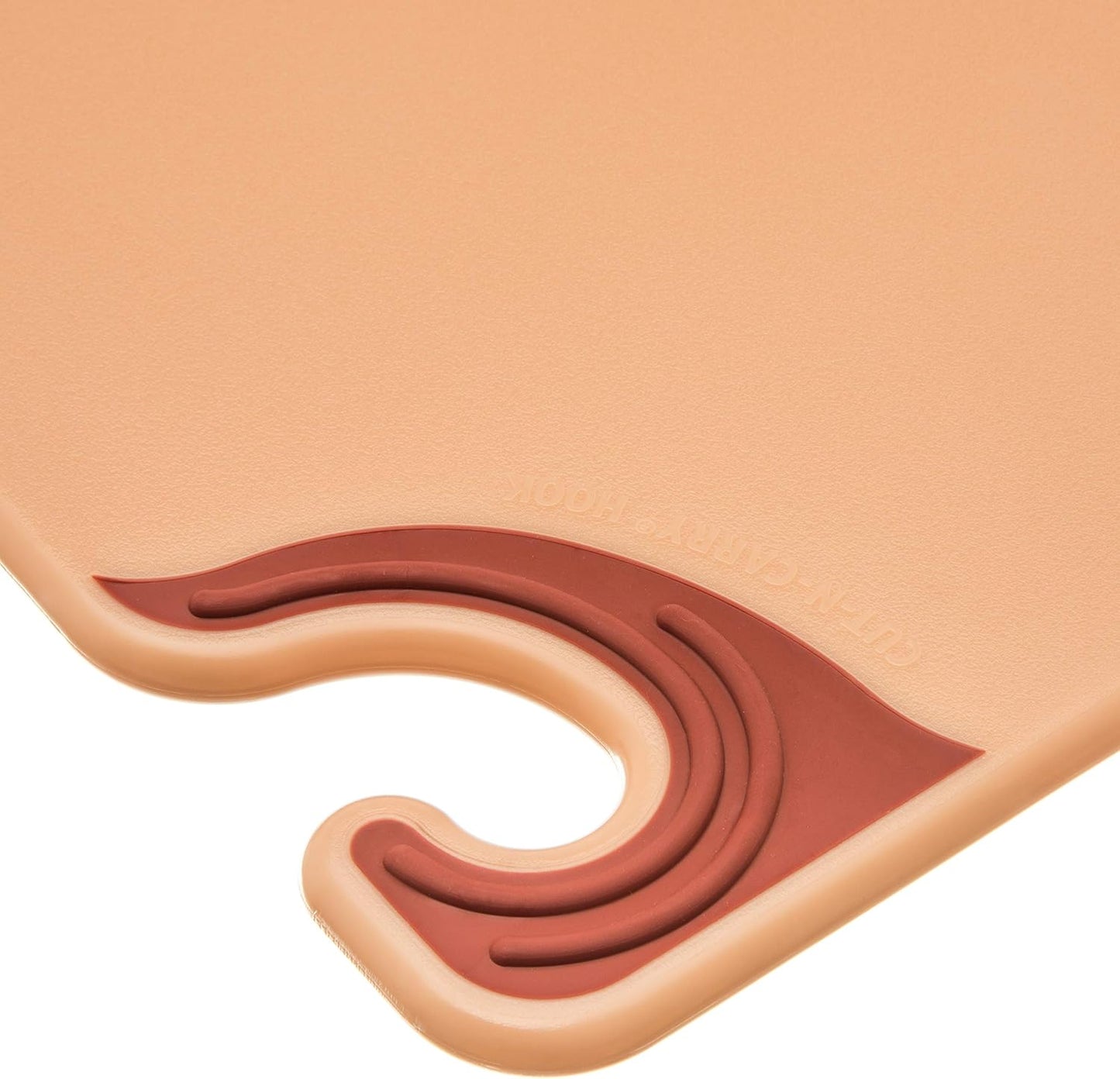 San Jamar Saf-T-Grip Plastic Cutting Board with Safety Hook, 12" x 18" x 0.5", Brown, (Pack of 6)