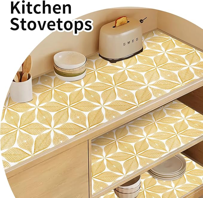 Shelf Liners for Kitchen Cabinets 17in x 20FT, Non Adhesive Cabinet Liner - Image 8