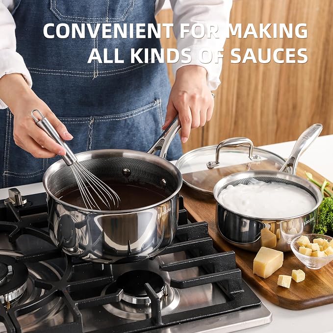 Deluxe 13 Piece Hybrid Ceramic Nonstick Stainless Steel Cookware Set - Image 7