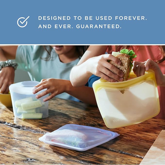 Stasher Reusable Silicone Food Storage Bags, 4-Pack, Endangered Seas | Food-Safe Silicone, Eco-Friendly, Reusable Freezer Bags, Microwave, Dishwasher, Oven, Snack Bags, Lunch Containers, Meal Prep - Image 8