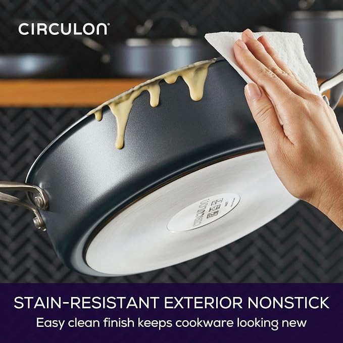 Circulon A1 Series Nonstick Induction Sauté Pan with Lid, 5-Quart, Graphite - Image 9