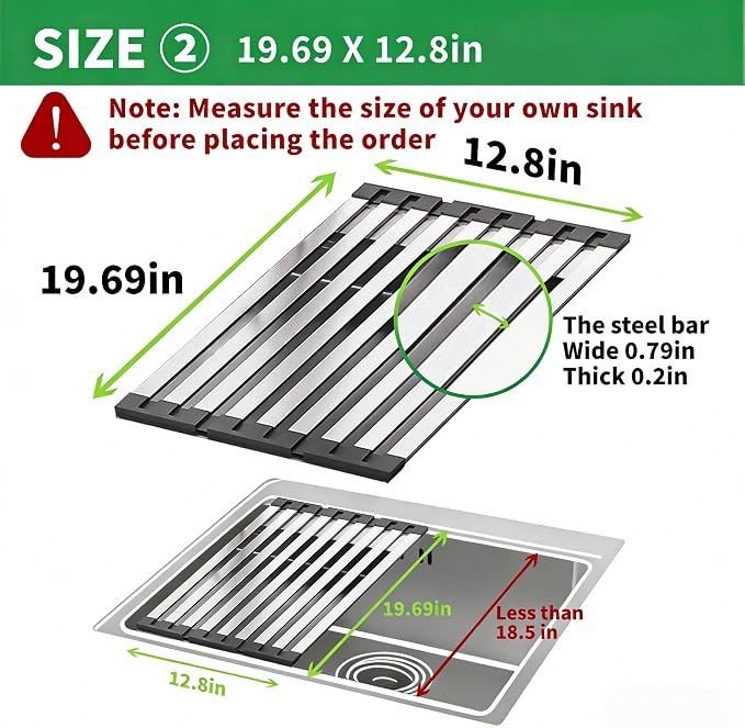 Over the Sink Kitchen Dish Drying Rack Organizer - Image 3