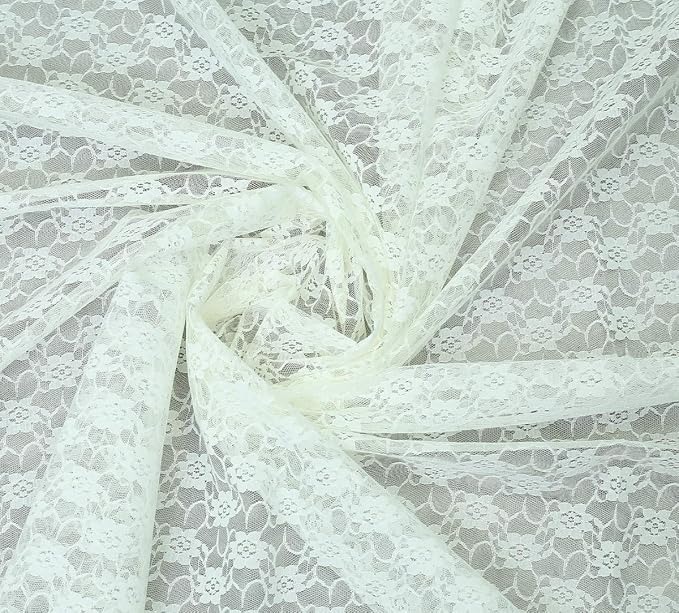 MDS Pack of 10 Wedding 12 x 108 inches Lace Table Runner for Wedding, Decorations for Birthday Parties, Banquets, Graduations, Engagements, and Runners fit Rectangle, Round Table- Ivory - Image 3
