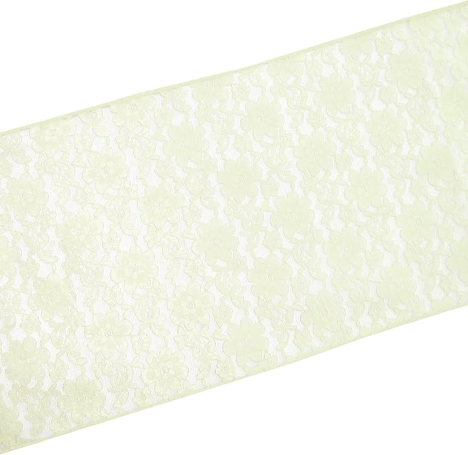 Zen Creative Designs 10 Pack Floral Lace Table Runner Sheer Lace Event Party Wedding Table Decor (12" by 108", Ivory) - Image 2
