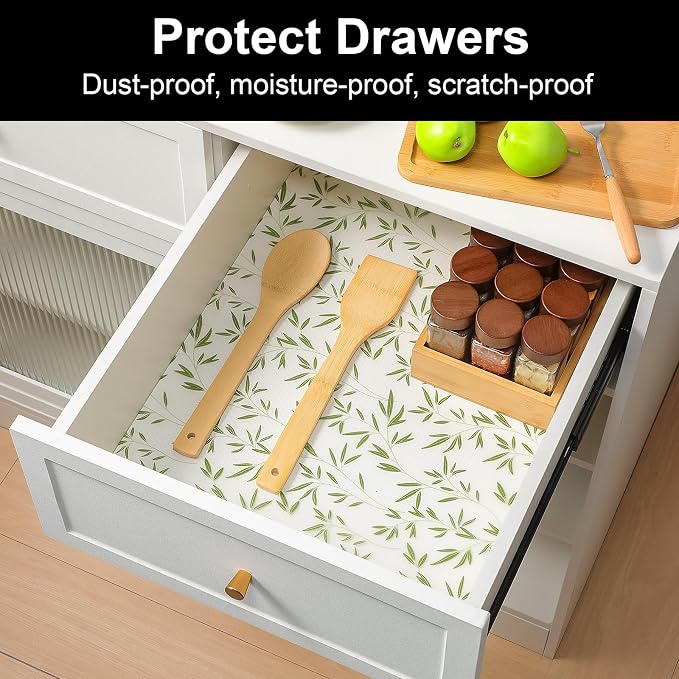 Cooyes Shelf Liners for Kitchen Cabinets Waterproof Kitchen Cupboard Mats - Image 3