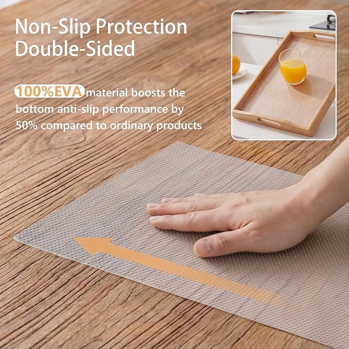 Shelf Liners for Kitchen Cabinets 11-in: Clear 100% EVA Non-Slip 11" x 120" - Image 2