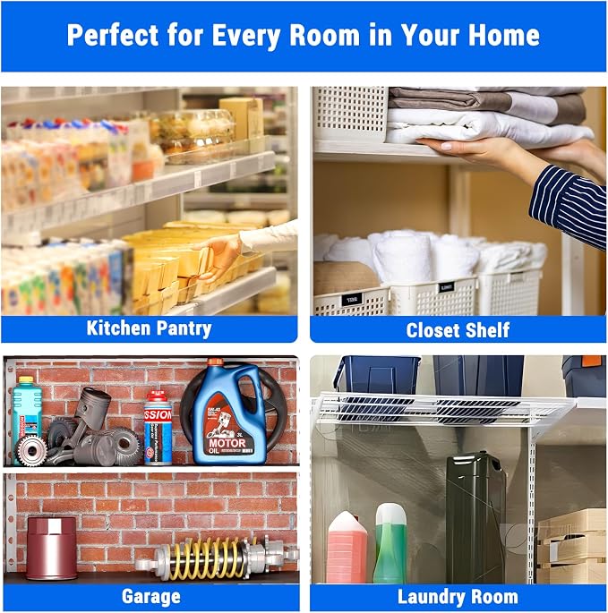 Wire Shelf Liners 14x24, 5 Pack Heavy Duty Wire Shelving Plastic Mats, Waterproof Non-Slip Shelf Liners for Kitchen, Closet, Pantry - Gray - Image 7