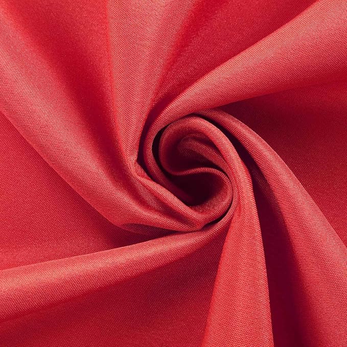 Balsa Circle 10 pcs 108 inch Red Round Washable Polyester Easy-Care Tablecloth for Indoor and Outdoor Bridal Shower Wedding Table Buffet Table Parties Events Kitchen Dining - Image 2