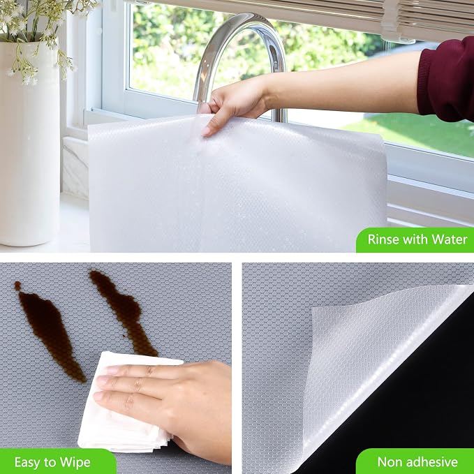 Shelf Liners for Kitchen Cabinets, Drawer Mats Non Adhensive 17.5"× 157.4" - Image 3