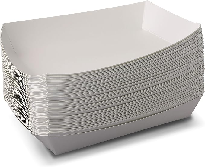 MT Products White French Fries Paper Trays 6.9" x 4.6" x 1.2" - Disposable Food Trays (Pack of 50) - Made in the USA - Image 7