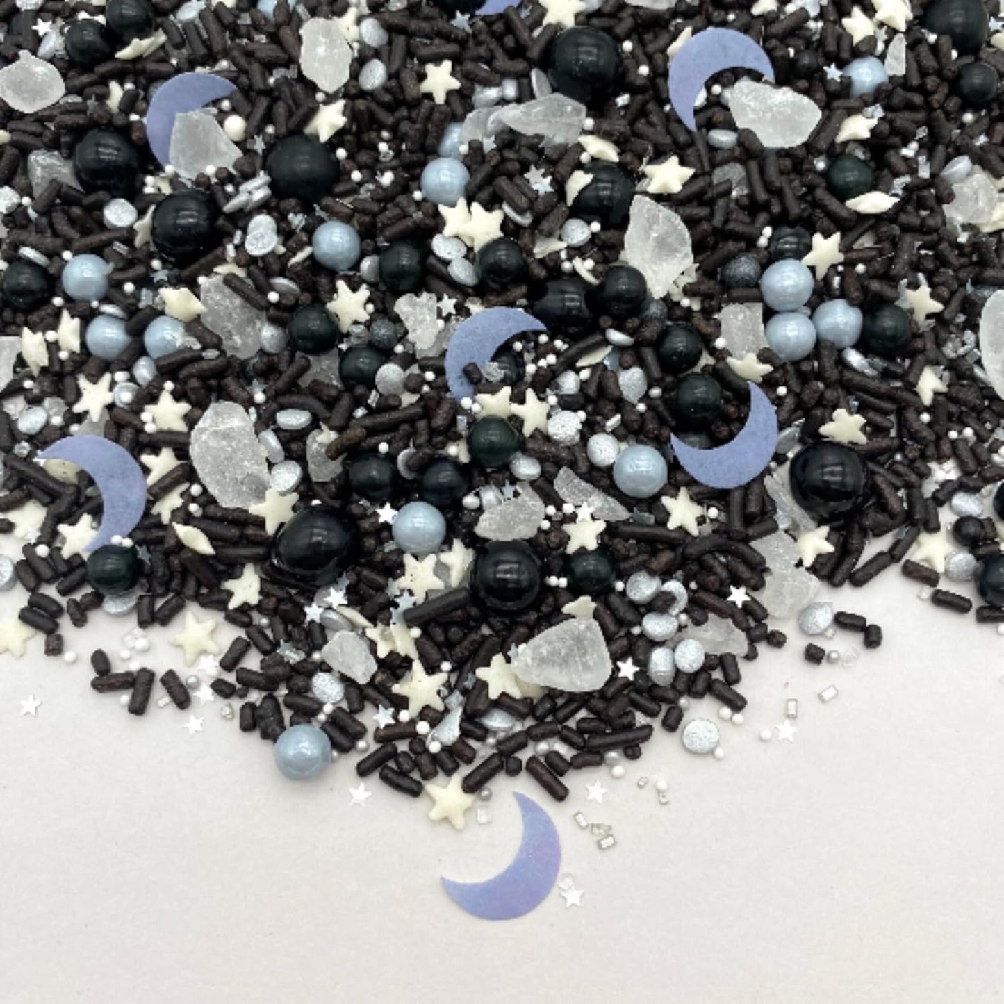 Moon Child Sprinkle Mix by Simply Sucré | Gothic | Star & Galaxy Edible Sprinkles | Bulk Sizes: 4 oz, 8 oz, 16 oz (8 oz jar)