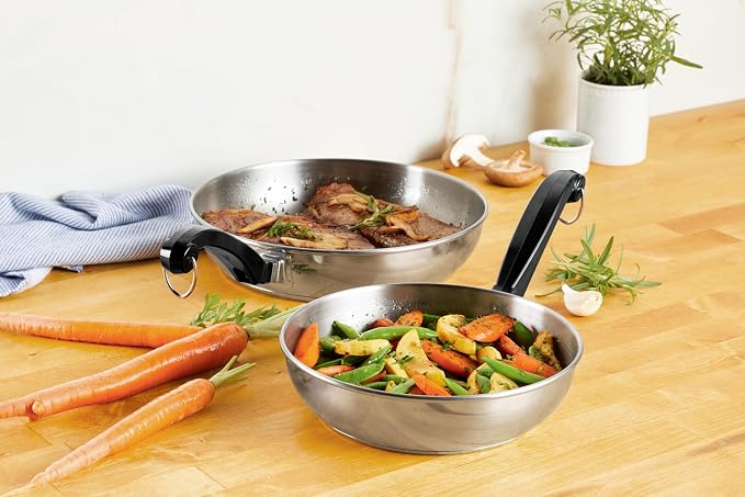 Farberware Classic Series Stainless Steel Frying Pan Set, Cookware Set - Image 2