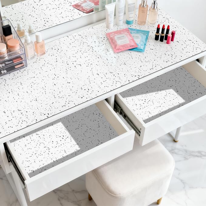 FIFTY FEET 12"x60" Non-Adhesive Shelf Liner for Kitchen Cabinets and Drawers, Washable Non-Slip PVC Cabinet Liner (Rock)(1 Roll) - Image 8