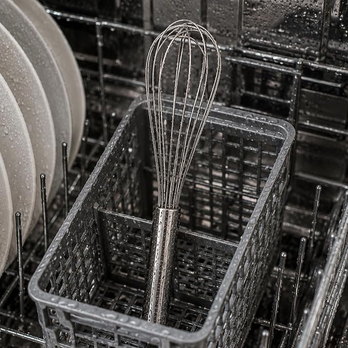 Set of 6 Whisks, Stainless Steel Hand Whisks, Professional Balloon Whisks, Whisks in 8 Inches, 10 Inches, 12 Inches - Image 6