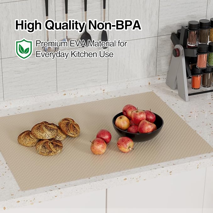 Shelf Liners for Kitchen Cabinets Khaki: 20" x 300" Long Large Waterproof - Image 6