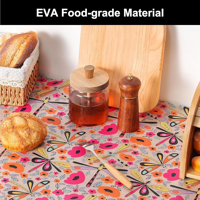 Cooyes Shelf Liner – Non-Slip Cabinet & Drawer Liner for Kitchen – Non-Adhesive Waterproof Shelf Paper with Modern Pattern – Durable EVA Cabinet Mat – Easy to Cut (Amethyst,23.6" W x 360" L) - Image 4