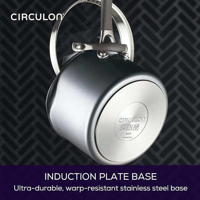 Circulon A1 Series Nonstick Straining Sauce Pan with Lid, 3-Quart, Graphite - Image 9