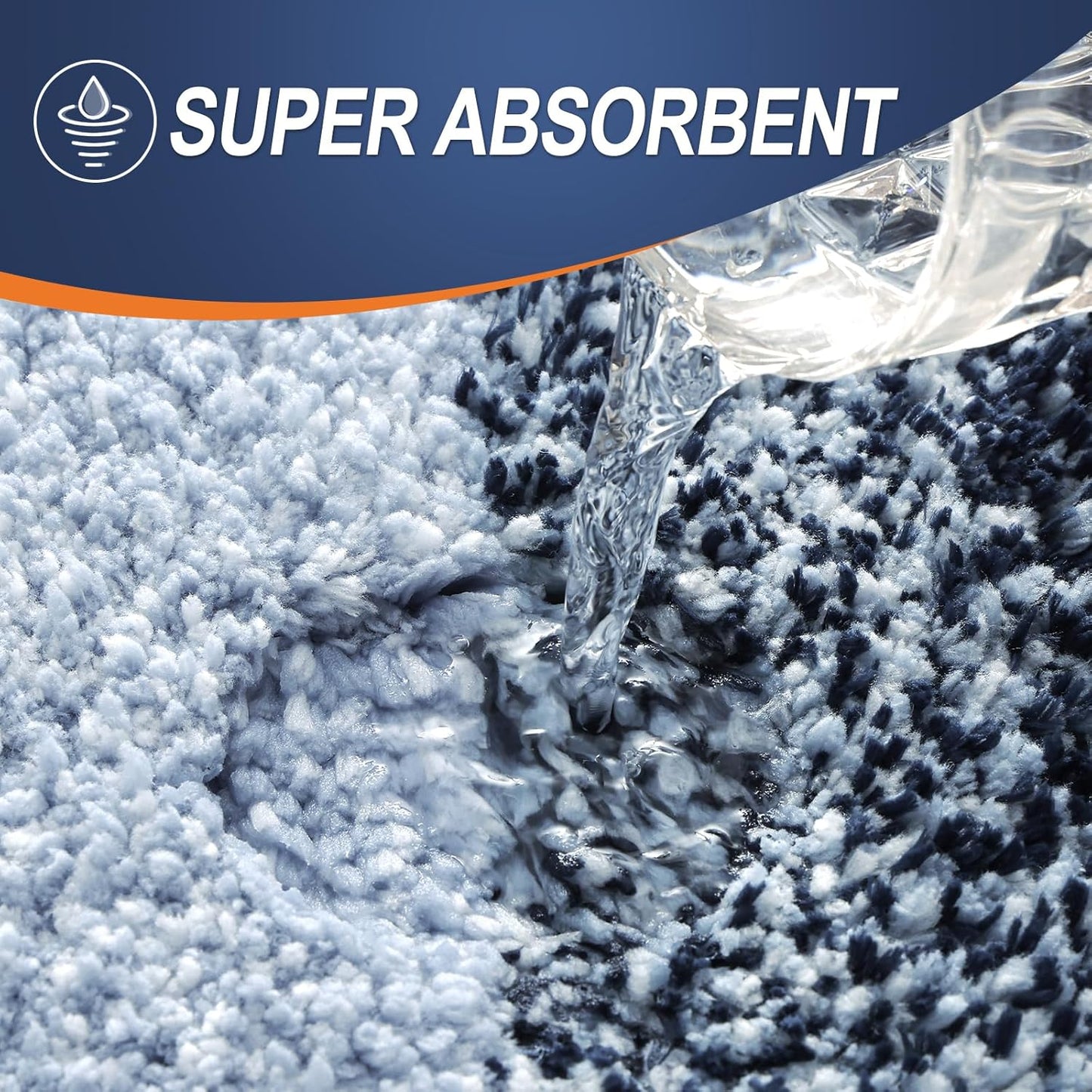 OLANLY Bathroom Runner Rugs 47x24, Extra Soft Absorbent Microfiber Bath Rugs, Rubber Backing, Quick Dry, Washable Bath Mats for Bathroom Floor, Tub and Shower, Home Decor Accessories, Navy Blue